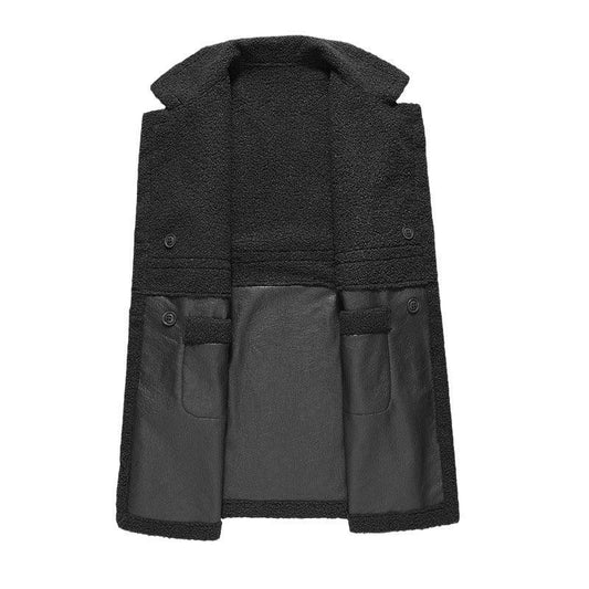 Elegante warme Damen-Lederjacke