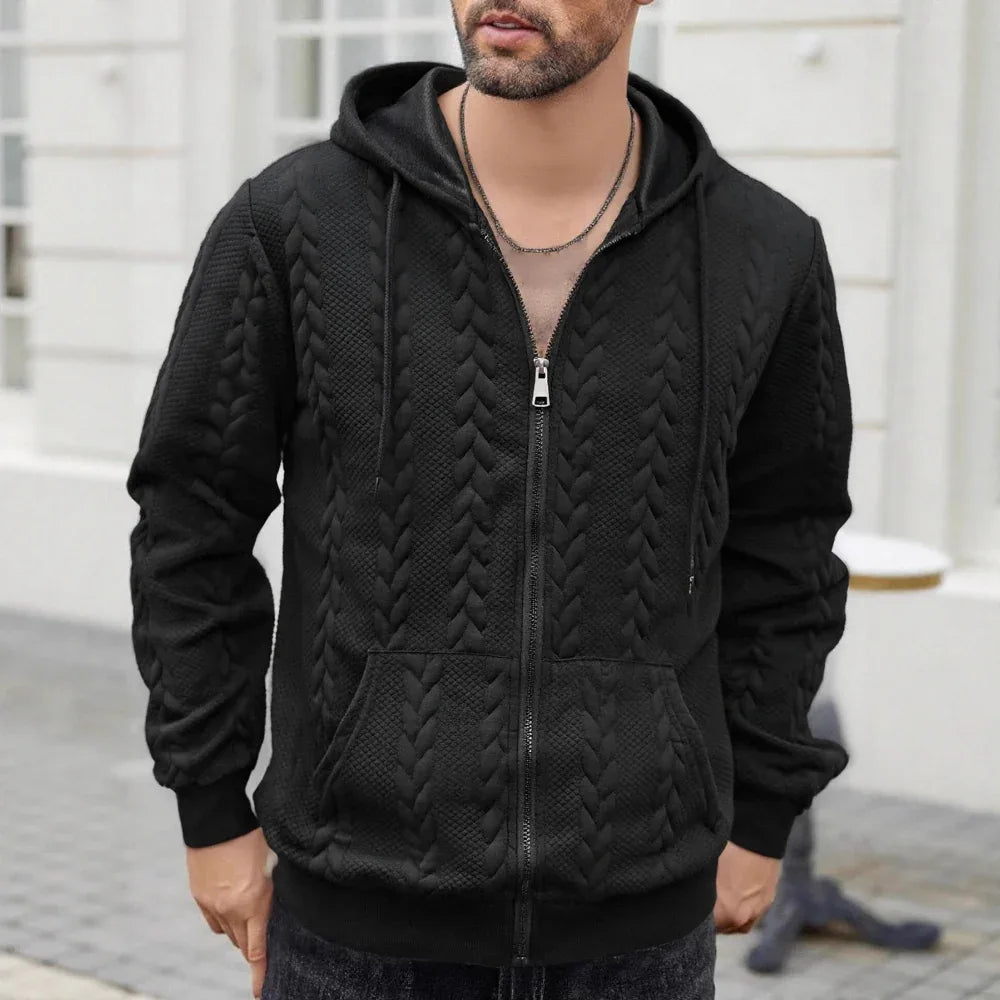 Herren Sportlicher Hoodie mit durchgehendem Muster
