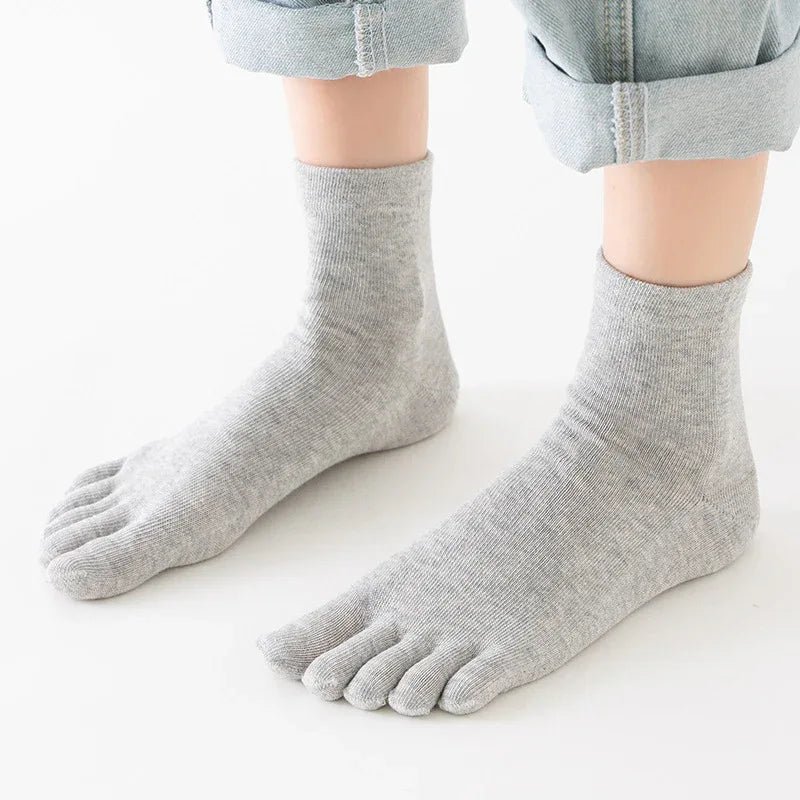 Unisex Socken aus reiner Baumwolle, schweißabsorbierend, mit geteilter Zehenpartie für Herren und Damen