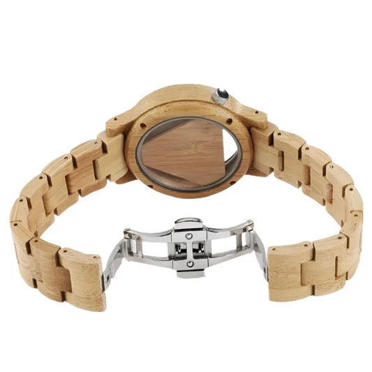 Men's Wooden Triangle Dial Watch