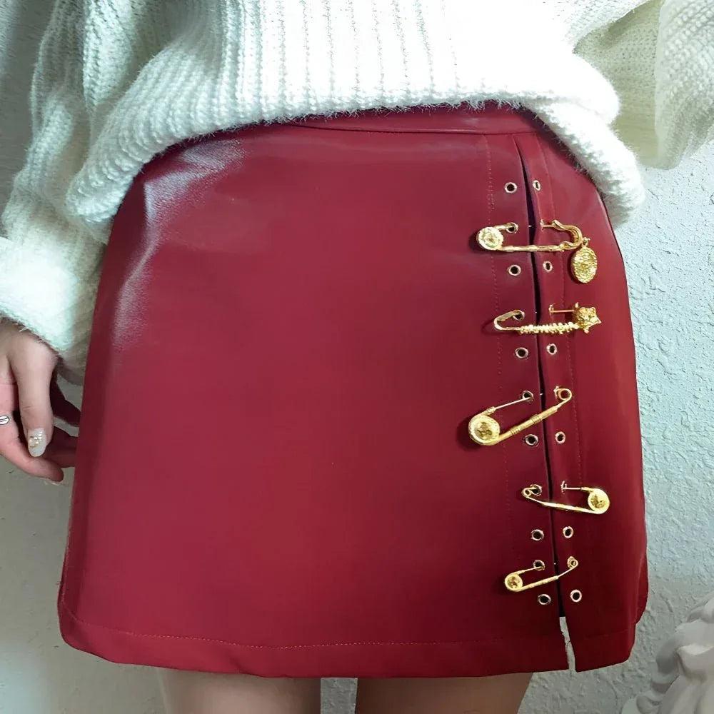 Abgesteppter High-Waist-Schlankheitsrock