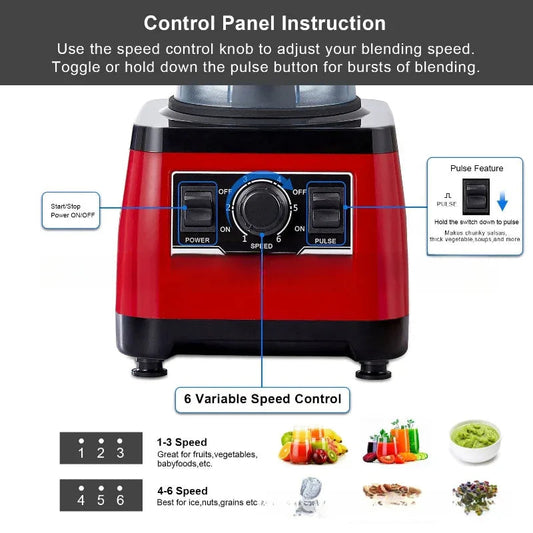 Versatile 2200W Power Blender Mixer Kitchen Tool
