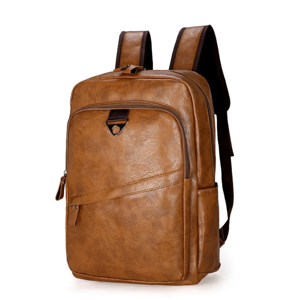 Herren-Rucksack aus PU-Leder für Freizeit und Reisen