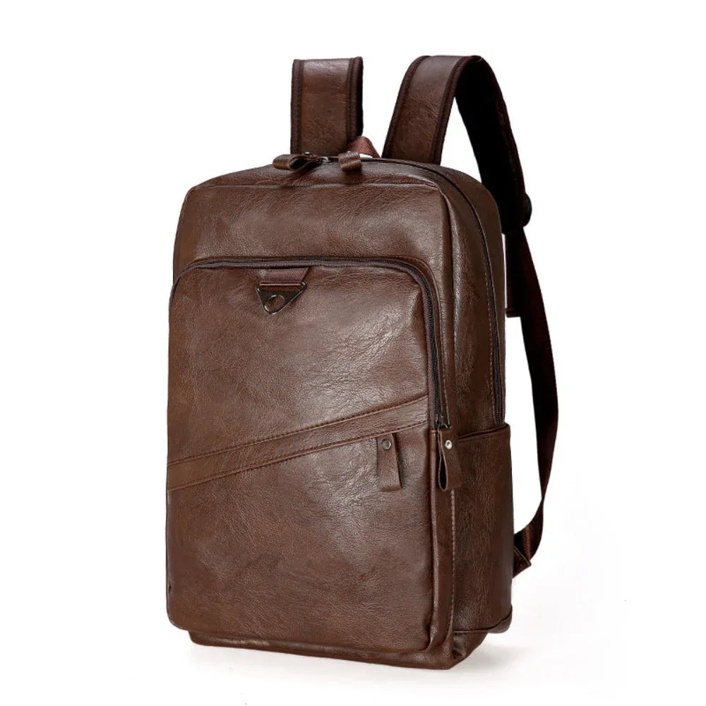 Herren-Rucksack aus PU-Leder für Freizeit und Reisen