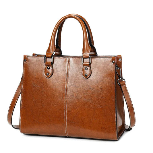 Damen-Handtasche aus gewachstem Öl-Leder