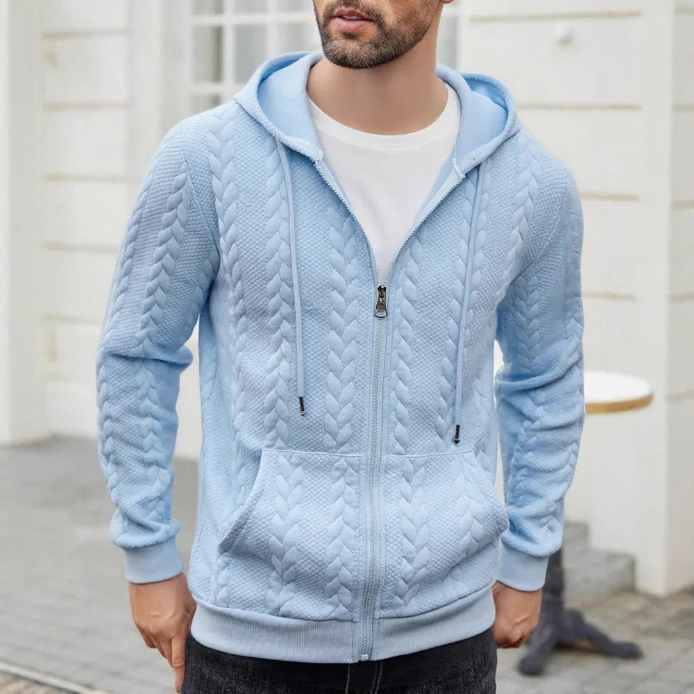 Herren Sportlicher Hoodie mit durchgehendem Muster