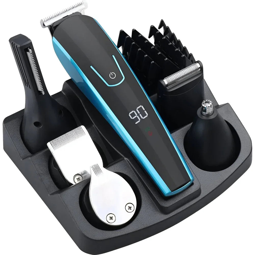 Haartrimmer Elektrischer Haarschneider Rasierer Bart Nasenhaare Körperhaare All-in-One Pflegeset