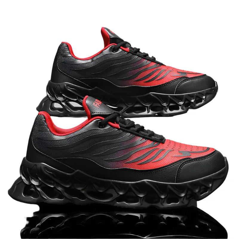 Herren-Schnür-Sneaker mit dicker Sohle, vulkanisierte Outdoor-Indoor-Laufschuhe