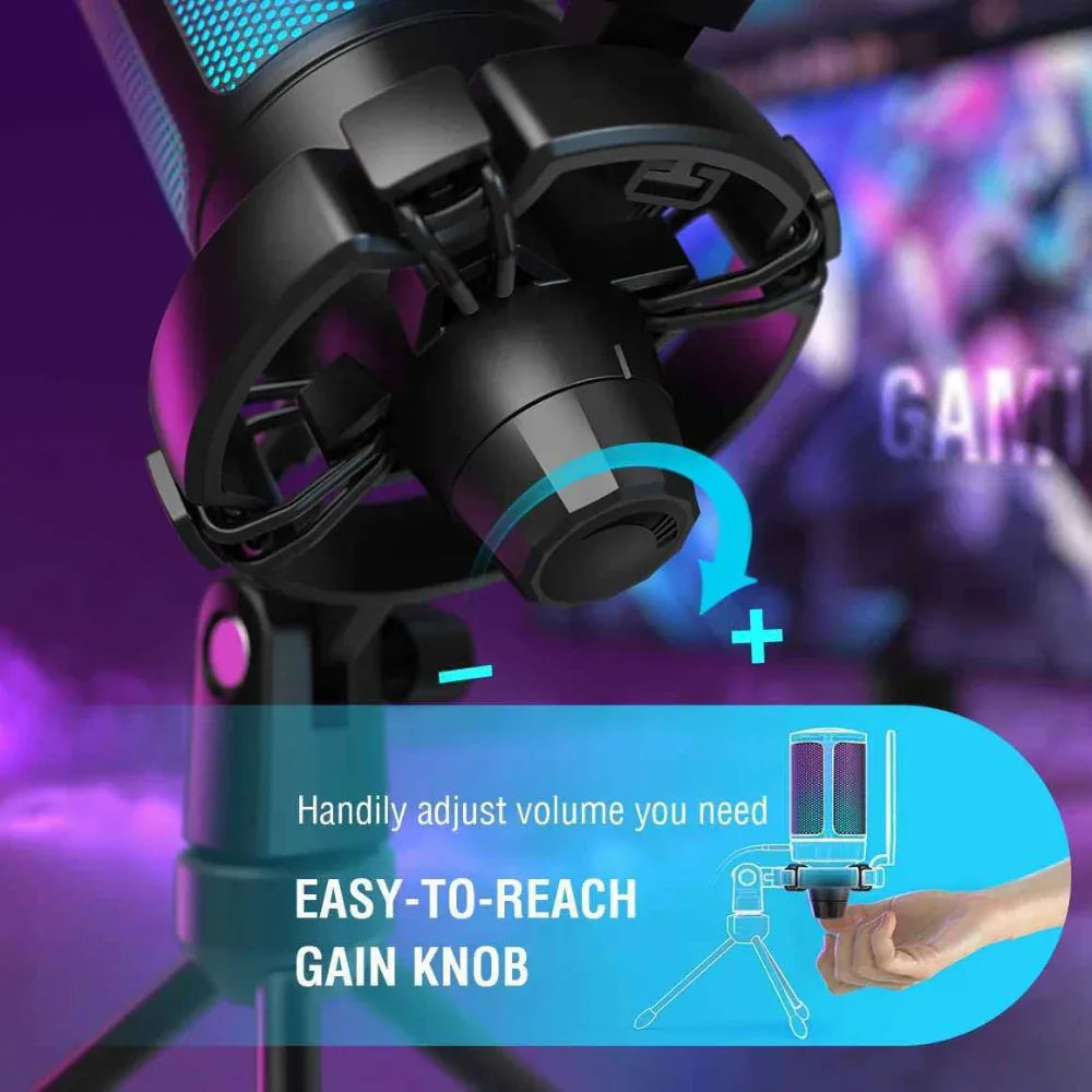 USB Condenser Gaming Microphone For PC PS4 PS5