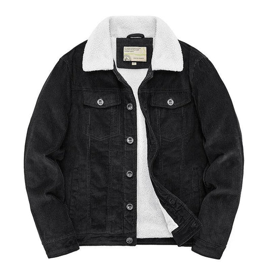 Men's Short Jacket, Fleece-Lined, Insulated Cotton-Padded Coat