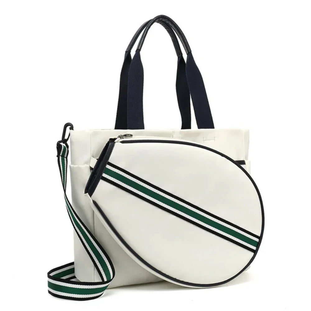Gestrickte Canvas-Streifen Mode Unisex Sport Strand Portable Umhänge Tennis Tasche