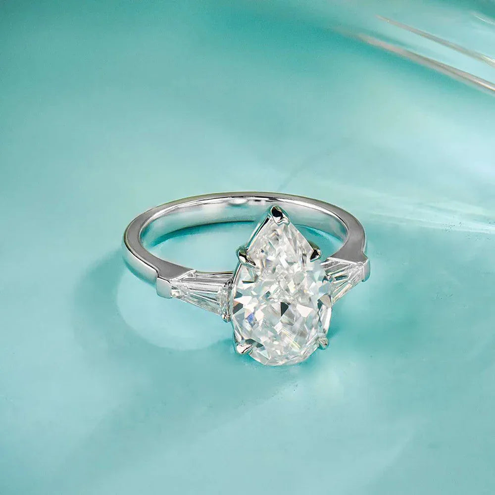 S925 Sterling Silber Platinbeschichteter Ring