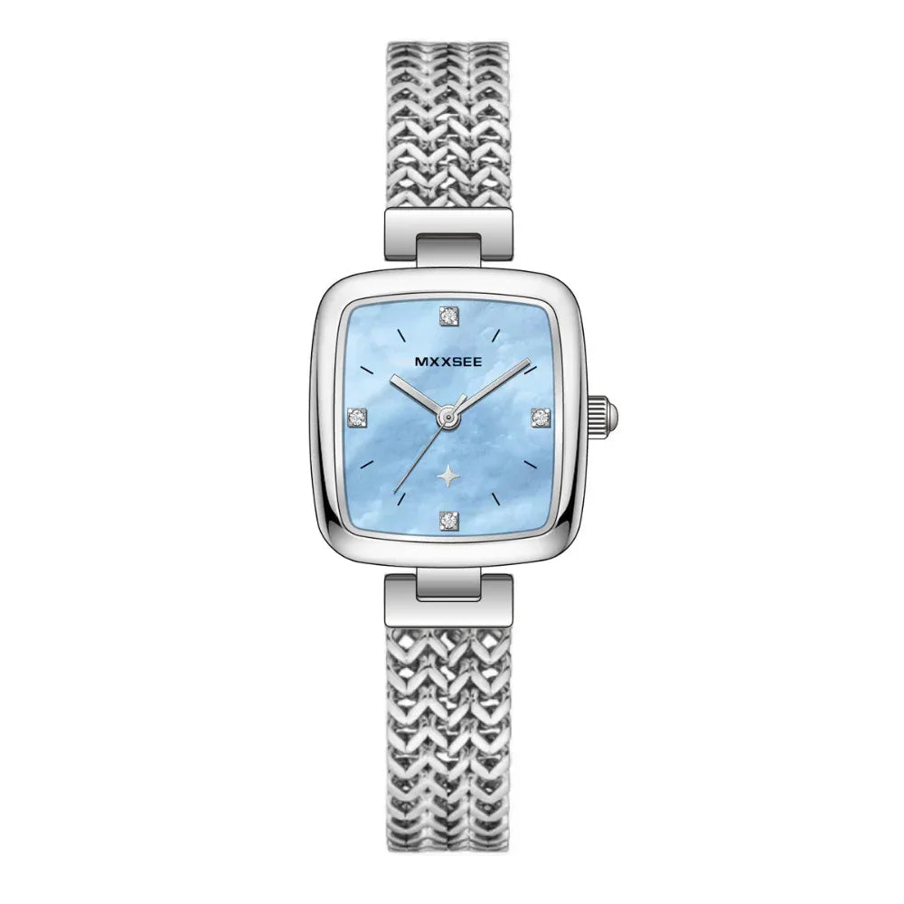 Damen Sternenklare Retro Exquisite Quadratische Uhr