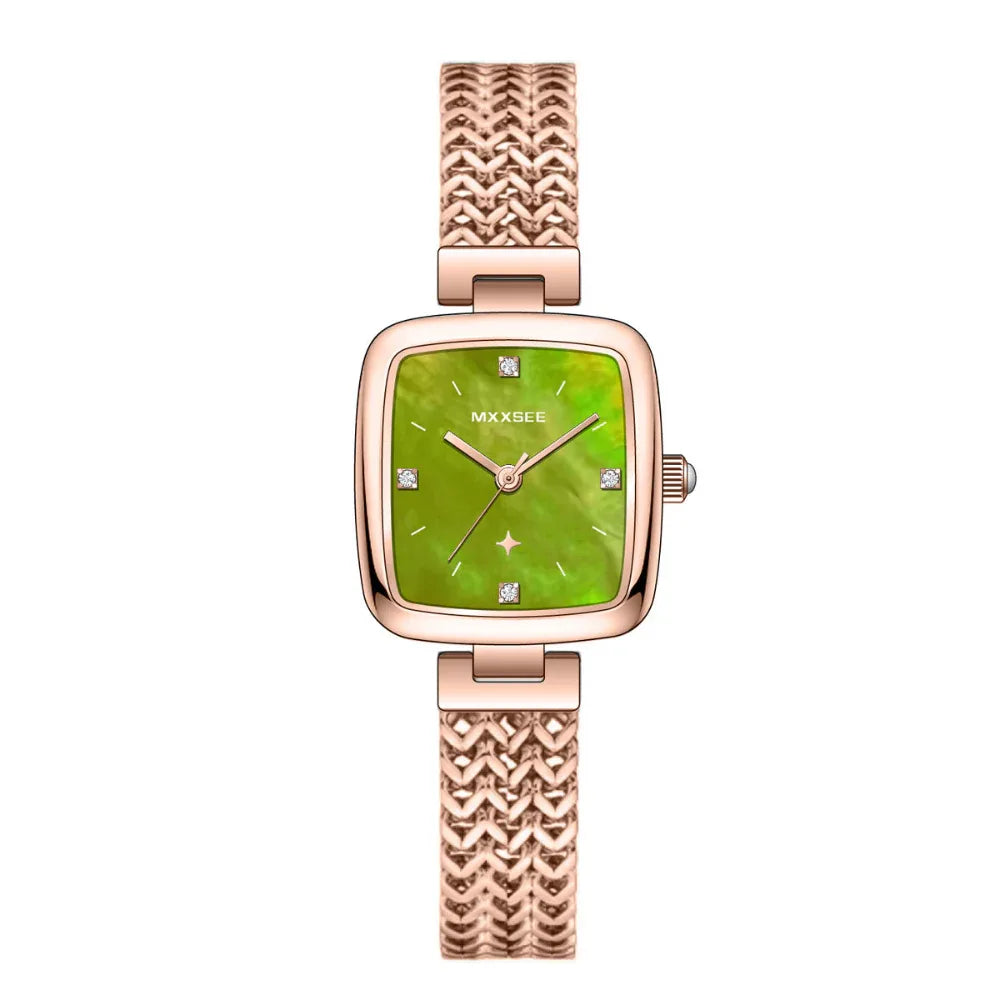 Damen Sternenklare Retro Exquisite Quadratische Uhr