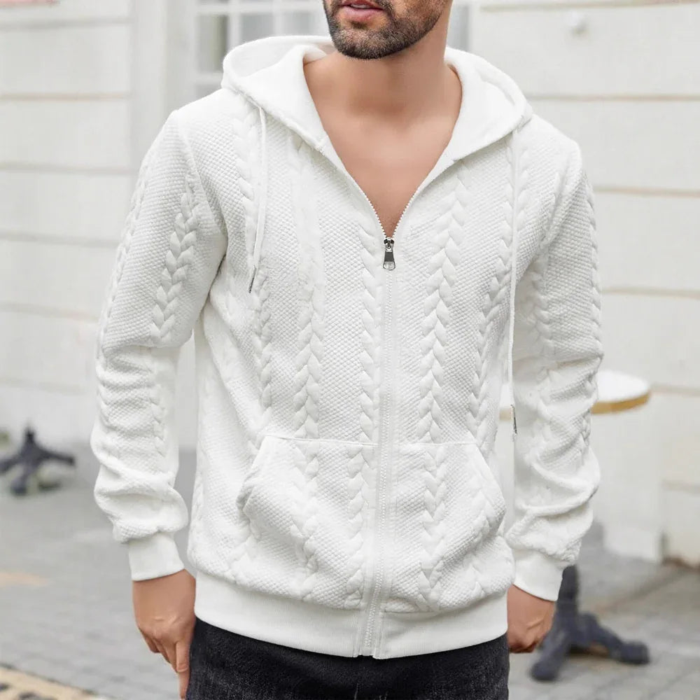 Herren Sportlicher Hoodie mit durchgehendem Muster