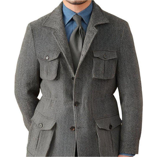 Business Safari Jacket For Men