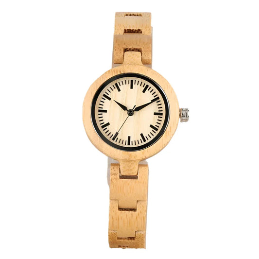 Casual Bamboo Wood Watch For Women