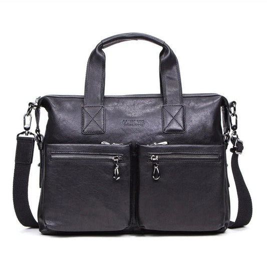 Leder-Aktentasche Herren-Laptop-Umhängetasche