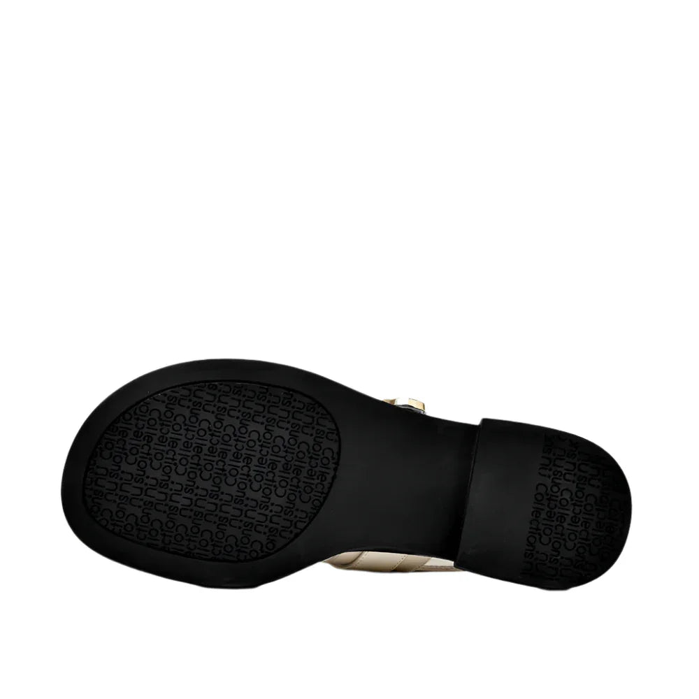 Damen Sommerschuhe Flache Leder Römersandalen
