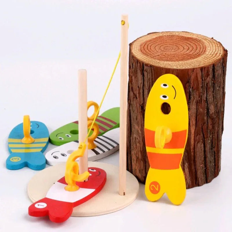 Pädagogisches Kreativ-Angelspielzeug für Kinder, Holz, Baby, Frühförderung, 0-4 Jahre, Lehrmittel