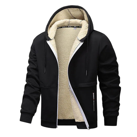 Winter Fleece Sweatshirt Lässiger dicker warmer Sherpa-gefütterter Kapuzenpullover