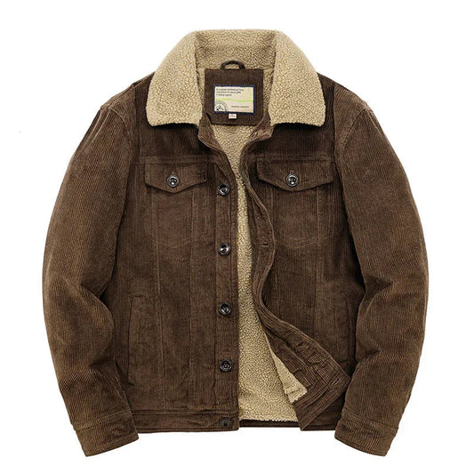 Men's Short Jacket, Fleece-Lined, Insulated Cotton-Padded Coat