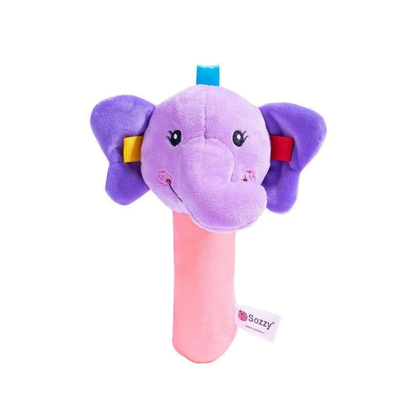 Interaktive Tierplüsch-Rasselspielzeuge für Kleinkinder Babys