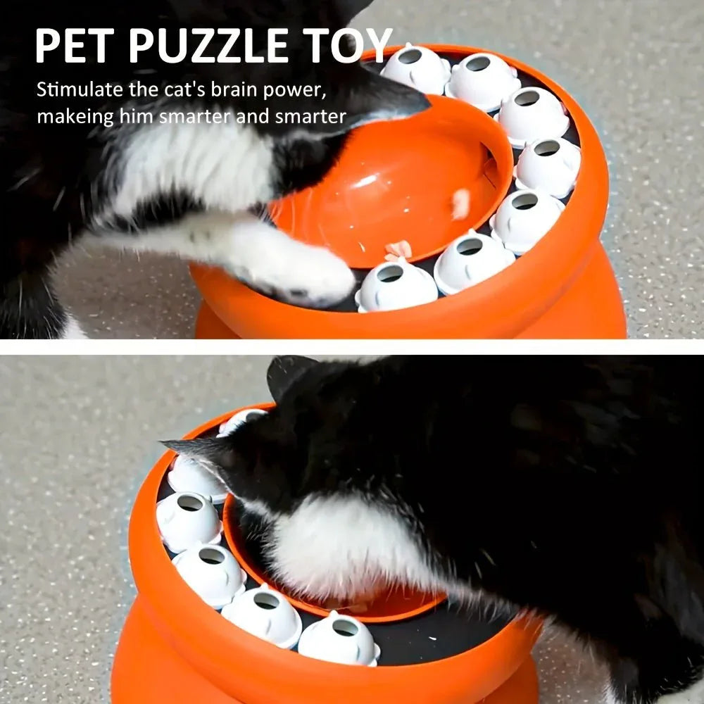 Interaktives Puzzle für Katzen, Futterspender-Spielzeug für Haustiere