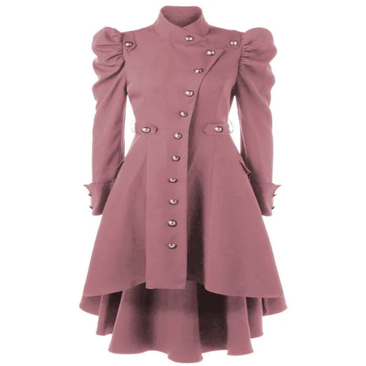 Langes Kleid mit Stehkragen