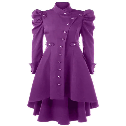 Langes Kleid mit Stehkragen