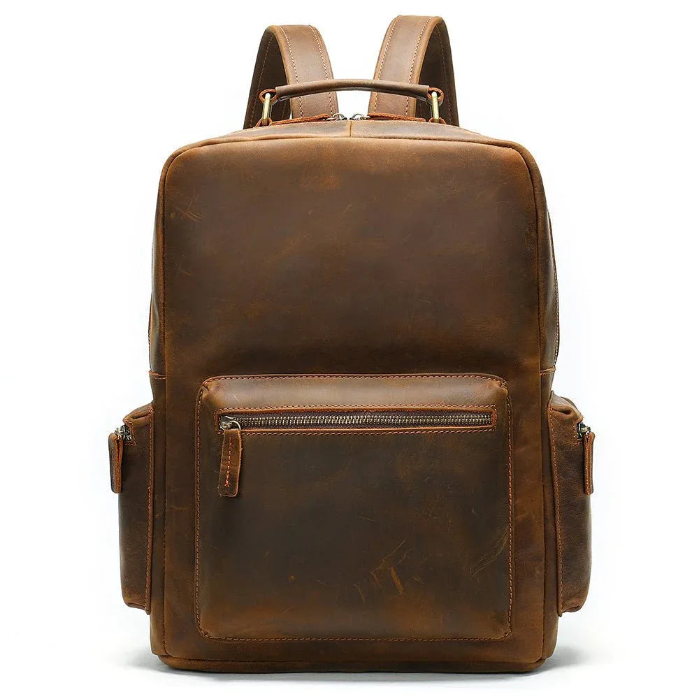 Herren Leder Rucksack Business Große Kapazität Reisetasche