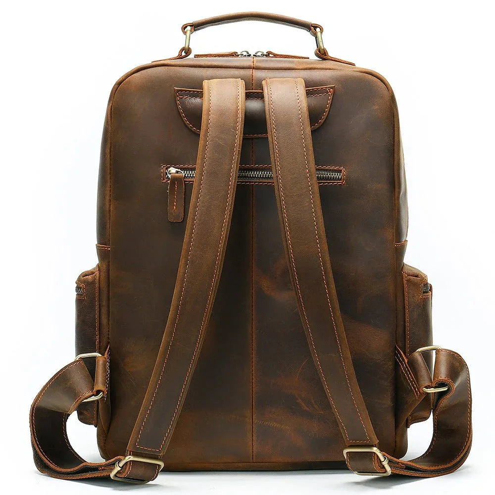 Herren Leder Rucksack Business Große Kapazität Reisetasche