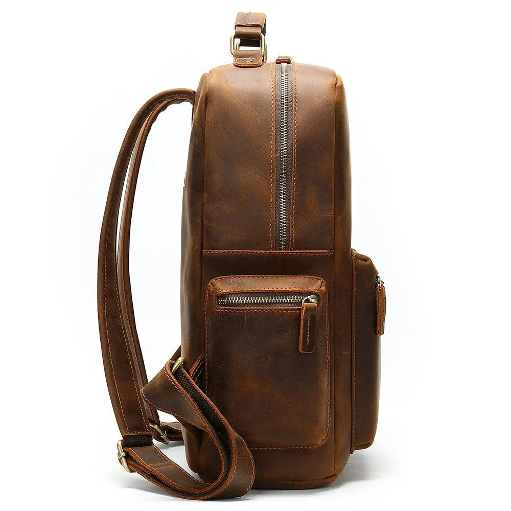 Herren Leder Rucksack Business Große Kapazität Reisetasche