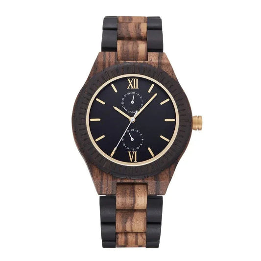 Men's Wooden Watch With Quartz Movement