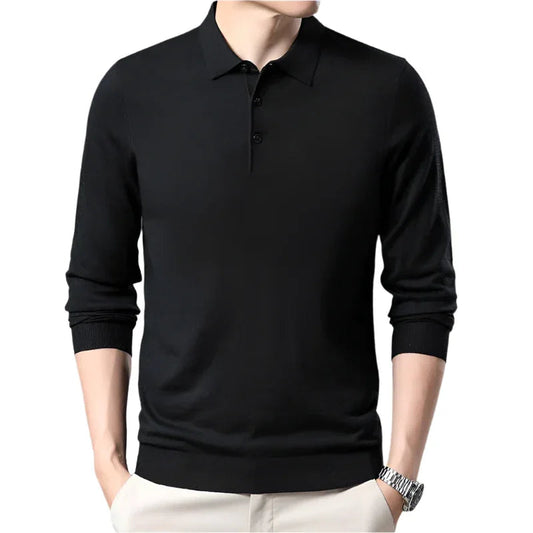 Herren Wollpullover für Frühling und Herbst in Uni-Farben