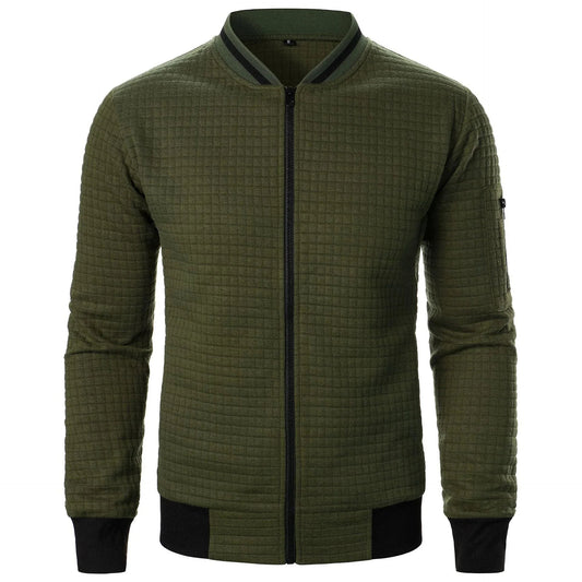 Herren-Strickpullover mit Reißverschluss und Stehkragen