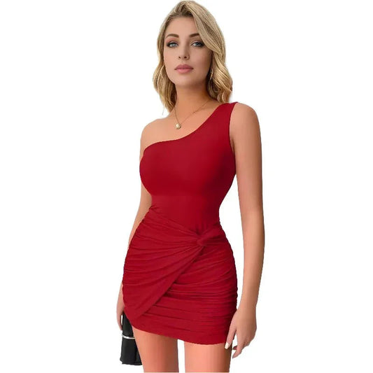 One-Shoulder Ärmelloses Kleid für Damen