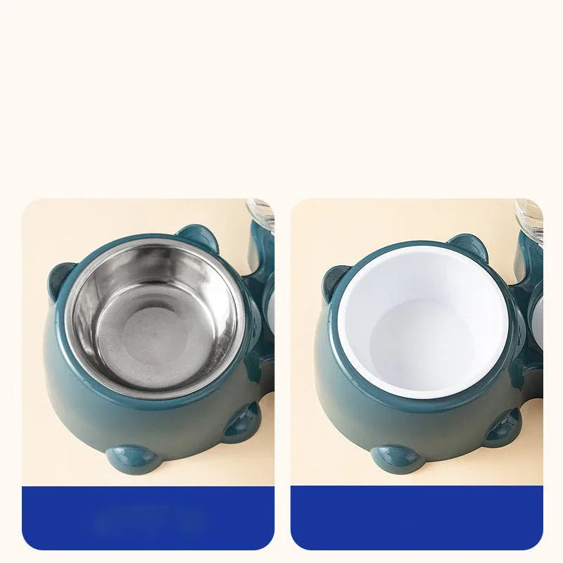 Doppelnapf für Haustiere (Hund und Katze)