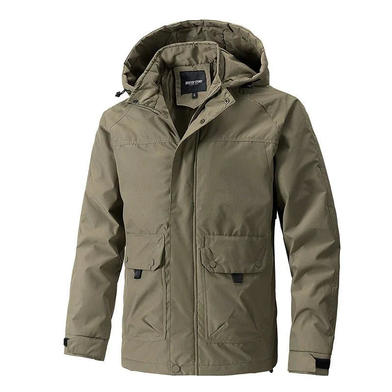 Polyester Kapuzenjacke Locker Sitzend Warm für Winter & Herbst