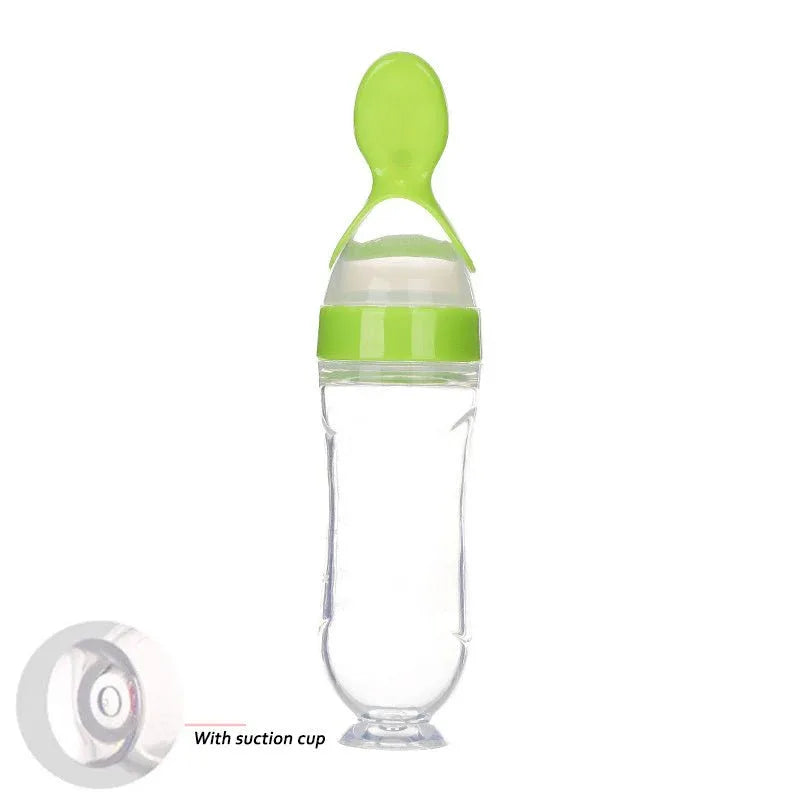 Safe Newborn Baby Toddler Spoon Feeding Milk Bottle