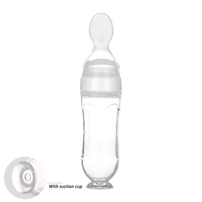 Safe Newborn Baby Toddler Spoon Feeding Milk Bottle