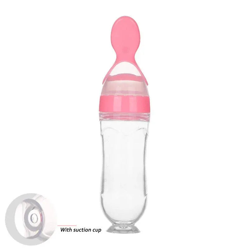 Safe Newborn Baby Toddler Spoon Feeding Milk Bottle