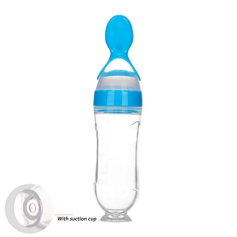 Safe Newborn Baby Toddler Spoon Feeding Milk Bottle