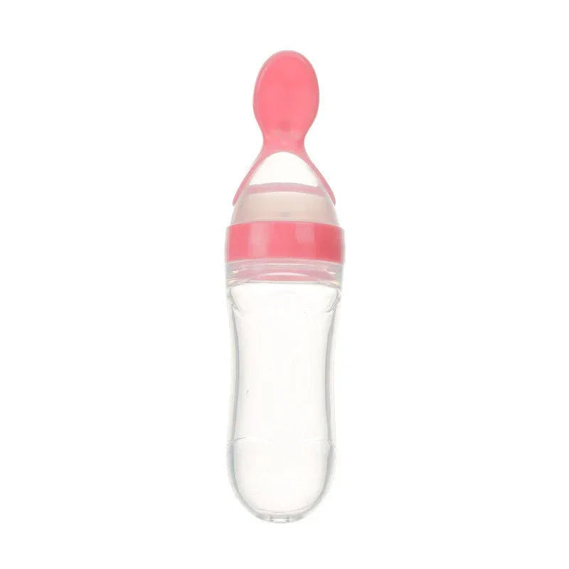 Safe Newborn Baby Toddler Spoon Feeding Milk Bottle