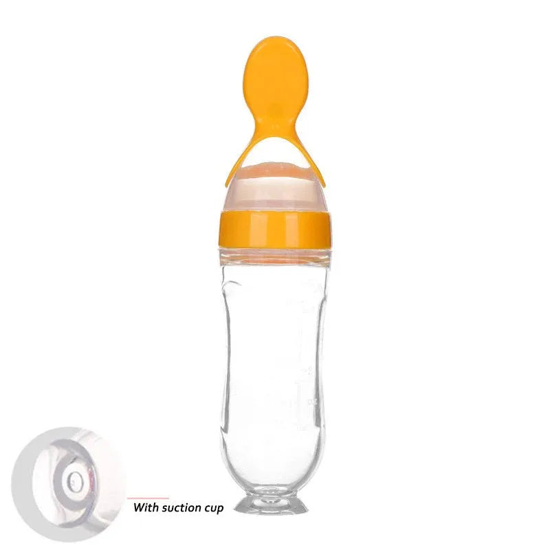 Safe Newborn Baby Toddler Spoon Feeding Milk Bottle