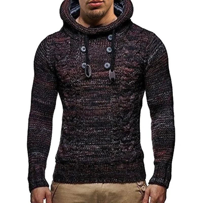 Weiche warme Rollkragen-Hoodies für Herren