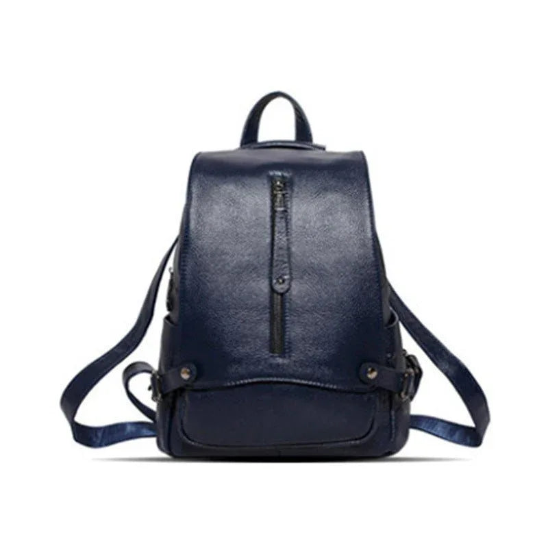 Damen Lederrucksack mit einzigartigem Reißverschluss-Design