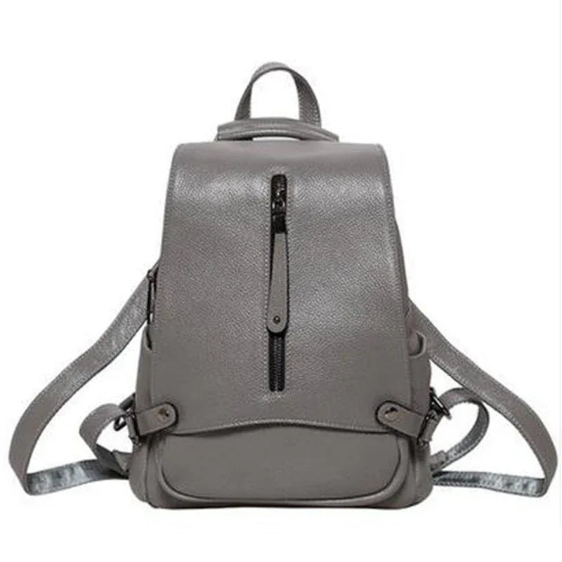 Damen Lederrucksack mit einzigartigem Reißverschluss-Design