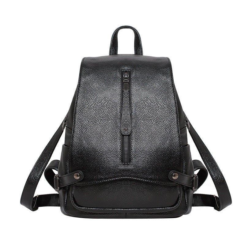 Damen Lederrucksack mit einzigartigem Reißverschluss-Design