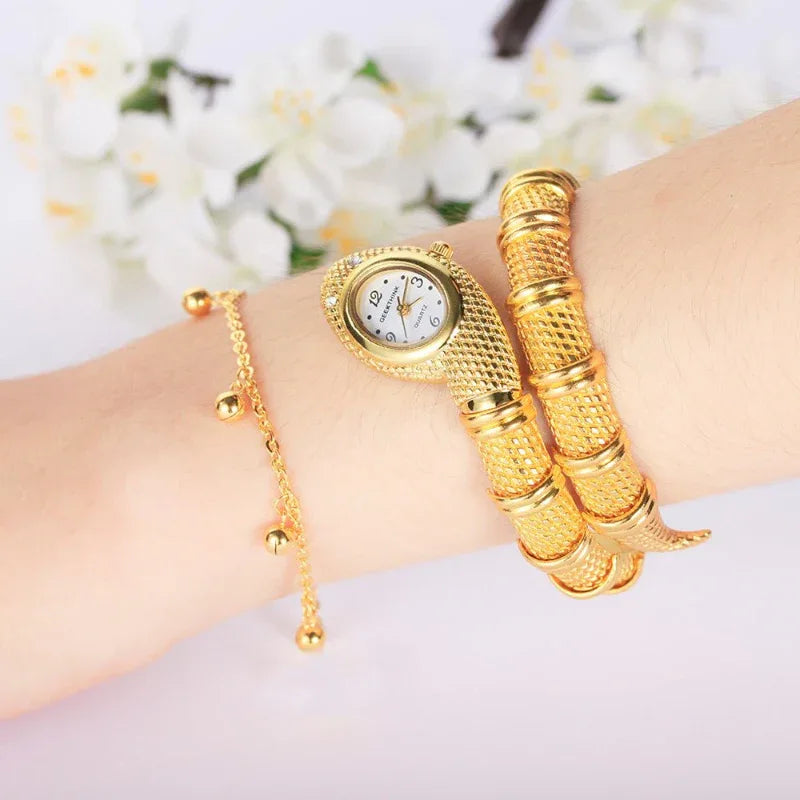 Damen Schlangen-Armbanduhr